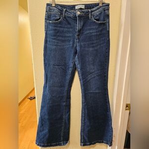 Women's Risen Blue Boot Cut Jeans